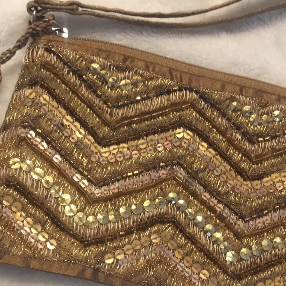 SOLD!! Embroidered wristlet